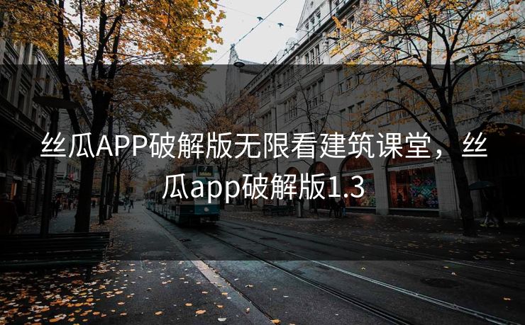 丝瓜APP破解版无限看建筑课堂，丝瓜app破解版1.3
