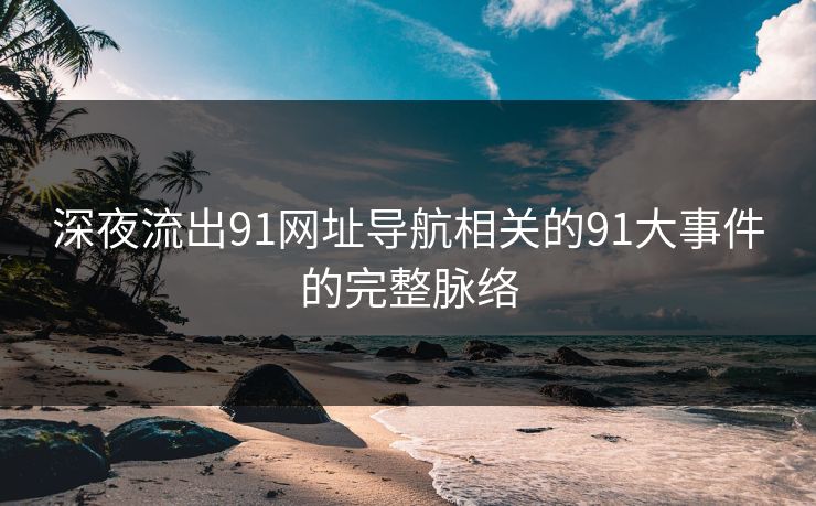 深夜流出91网址导航相关的91大事件的完整脉络